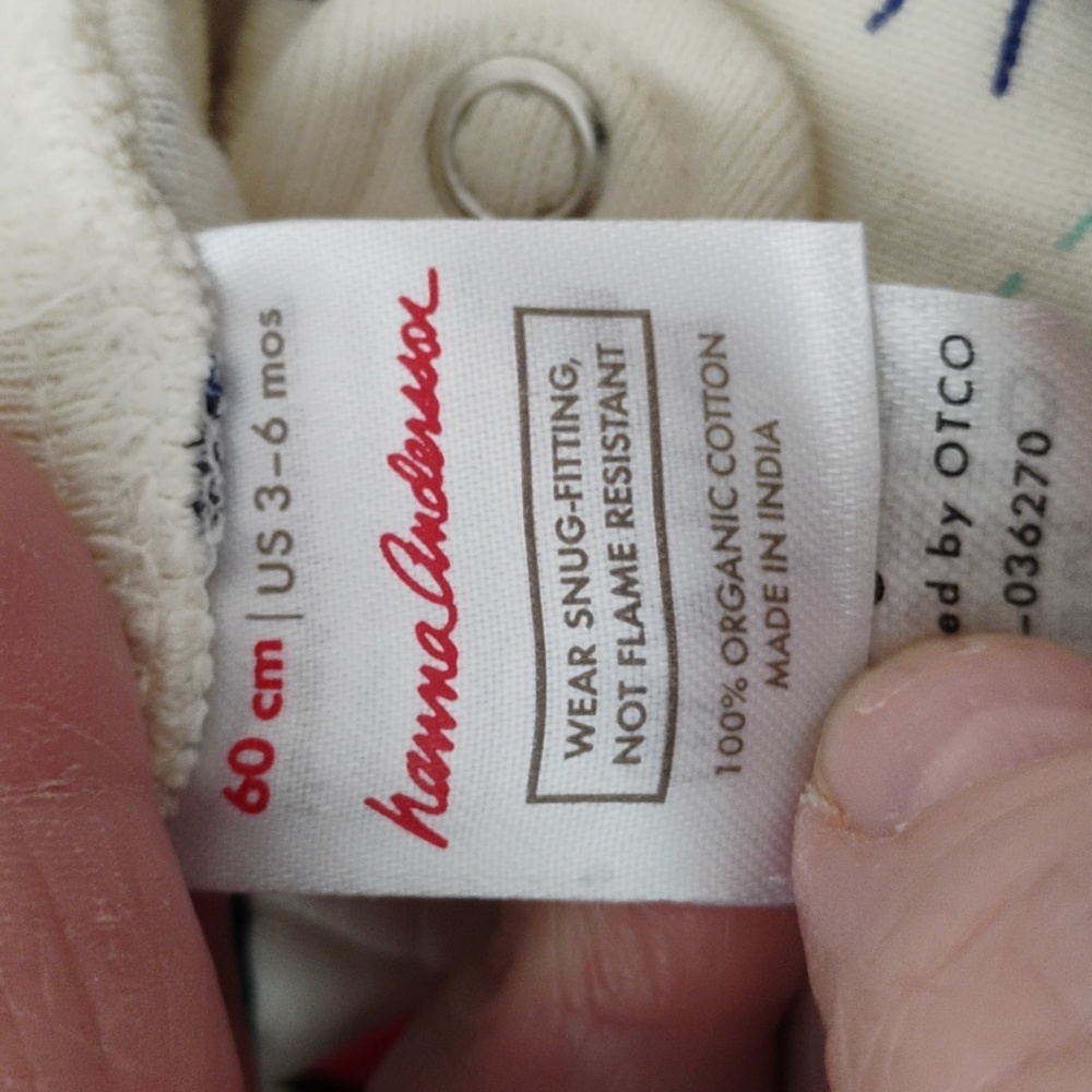 Hanna Andersson Cream Organic Cotton Baby Outfit - Picture 2 of 3